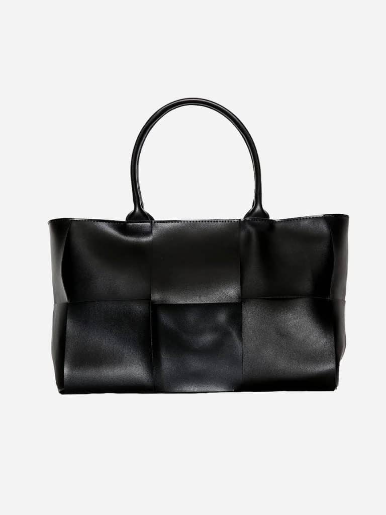 black leather tote bag
black bag amazon