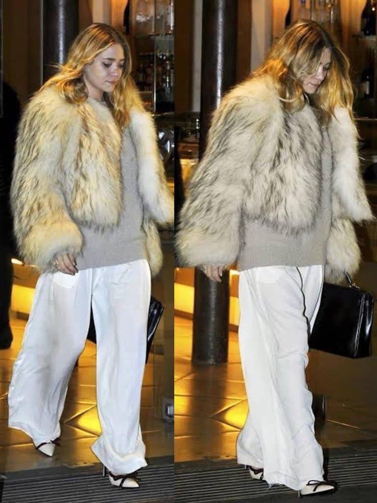 olsen twin style
olsen twin outfits
fur coat